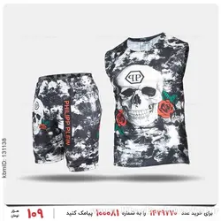 ست رکابی و شلوارک مردانه Philipp Plein مدل 25996