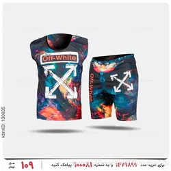 ست رکابی و شلوارک مردانه Off-White مدل 25999