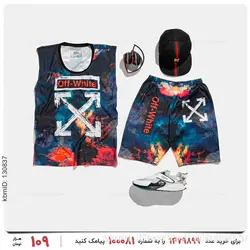 ست رکابی و شلوارک مردانه Off-White مدل 25999