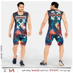 ست رکابی و شلوارک مردانه Off-White مدل 25999