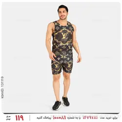 ست رکابی و شلوارک مردانه Louis Vuitton مدل 25438