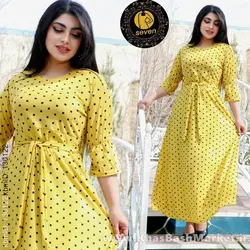 پیراهن زنانه ساحلی زنانه مربعی کد 49275