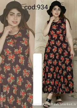 ساحلی بلند زنانه گلدار کد 8228