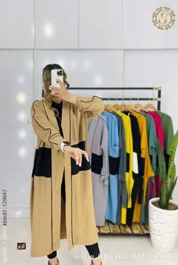 مانتو آستین گره ای جلو قزن دار کد 78749