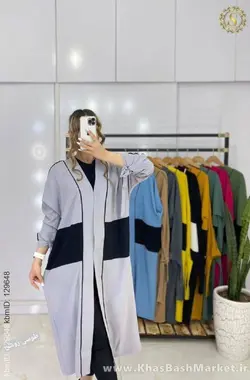 مانتو آستین گره ای جلو قزن دار کد 78749