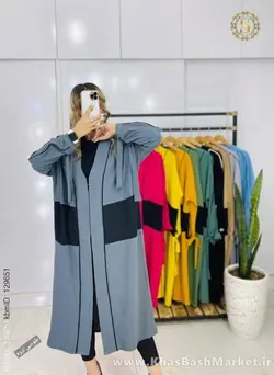 مانتو آستین گره ای جلو قزن دار کد 78749