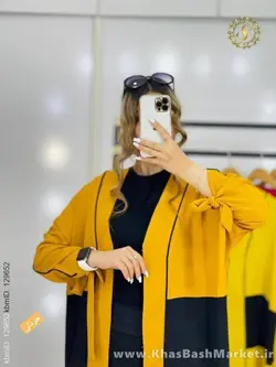 مانتو آستین گره ای جلو قزن دار کد 78749