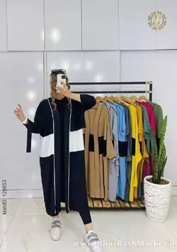 مانتو آستین گره ای جلو قزن دار کد 78749