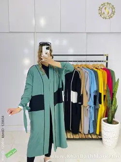 مانتو آستین گره ای جلو قزن دار کد 78749