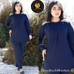 تونیک شلوار زنانه ست سرآستین پولک کد 49157