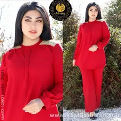 تونیک شلوار زنانه ست سرآستین پولک کد 49157