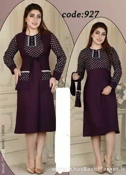 تونیک طرح جیب یقه سنتی کد 7795