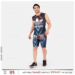 ست رکابی و شلوارک مردانه Adidas مدل 27150