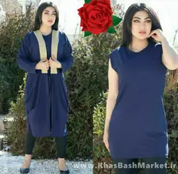 مانتو یقه پولک نیلوفر کد 44297