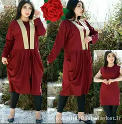 مانتو یقه پولک نیلوفر کد 44297