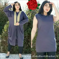 مانتو یقه پولک نیلوفر کد 44297