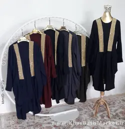 مانتو یقه پولک نیلوفر کد 44297