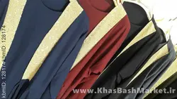 مانتو یقه پولک نیلوفر کد 44297