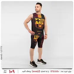 ست رکابی و شلوارک مردانه Barcelona مدل 19079