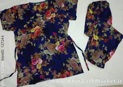 ست بلوز شلوار طرح دار یکتا کد 9168