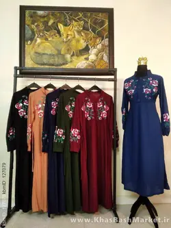 پیراهن چاپی کمربندی کد 8983