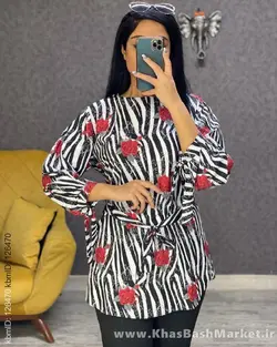 شومیز قواره دار چشم رز کد 43973