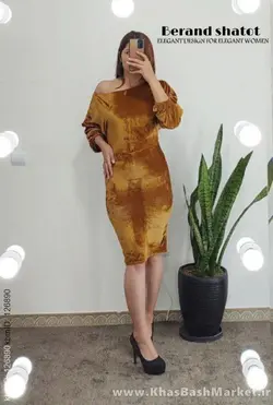 لباس مجلسی زنانه مخمل جنان کد 43810