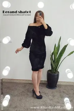 لباس مجلسی زنانه مخمل جنان کد 43810