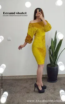 لباس مجلسی زنانه مخمل جنان کد 43810