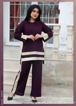 تونیک شلوار دو خط کد 48856