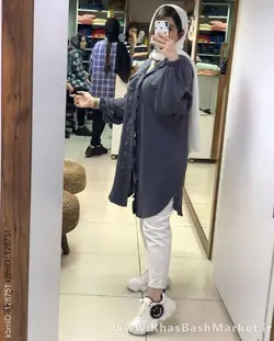 شومیز مانتویی شاپرک کد 6278