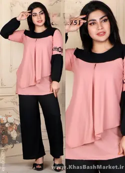 تونیک شلوار زنانه آستین چاپی کد 6276