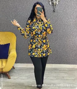 شومیز یقه چین کد 43976