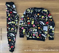 بلوز شلوار طرح دار کد 6158