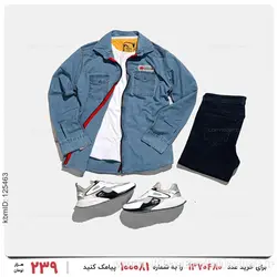 پیراهن لی زیپ دار مردانه Benson مدل 26038