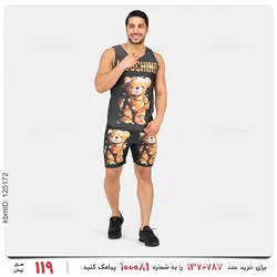 ست رکابی و شلوارک مردانه Moschino مدل 26257