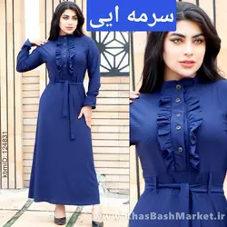 پیراهن زنانه یقه چین کد 20273