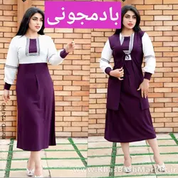 پیراهن مانتویی دو تیکه سنتی کد 80580