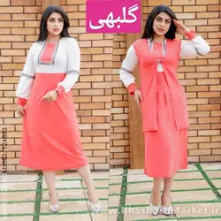 پیراهن مانتویی دو تیکه سنتی کد 80580