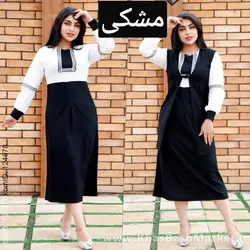 پیراهن مانتویی دو تیکه سنتی کد 80580