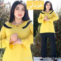 شومیز شلوار یقه چین کد 59259