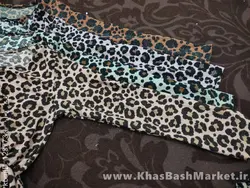 پیراهن ساحلی زنانه پلنگی استین دار کد 9717