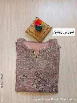 تونیک زنانه آنغوره یقه چاکد ار نگین دار کد 43341