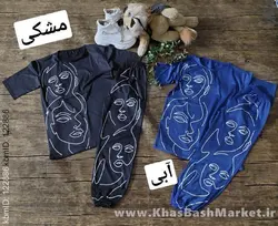 تیشرت شلوار زنانه ست رخ در رخ کد 45987