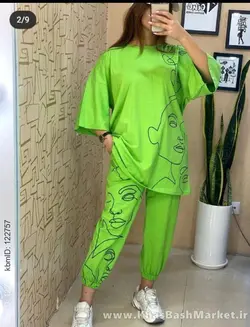 تیشرت شلوار زنانه ست رخ در رخ کد 45987