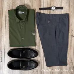 پیراهن مردانه سبزمدل VQ