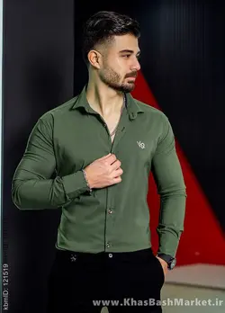 پیراهن مردانه سبزمدل VQ