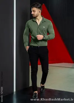 پیراهن مردانه سبزمدل VQ