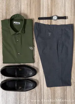 پیراهن مردانه سبزمدل VQ