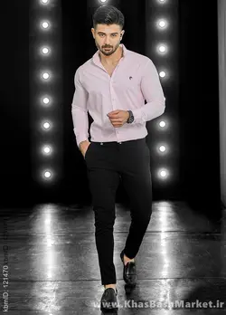 پیراهن مردانه صورتی مدلFarzin